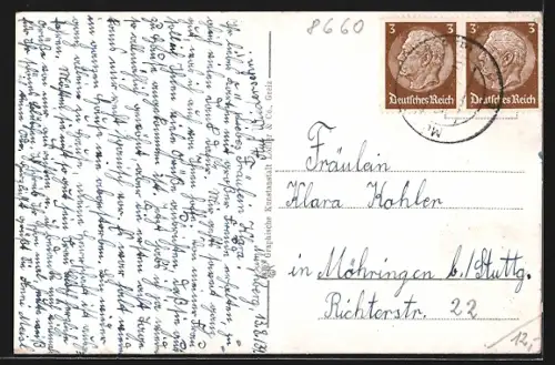 AK Münchberg i. Bay., Städtisches Schwimmbad mit Sprungturm