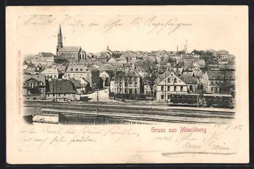 AK Münchberg, Teilansicht des Ortes