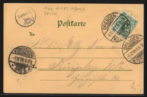 Mondschein-Lithographie Dresden, Partie am Altmarkt