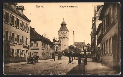 AK Rastatt, Gasthäuser in der Kapellenstrasse