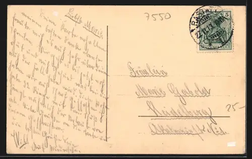 AK Rastatt, Gasthäuser in der Kapellenstrasse