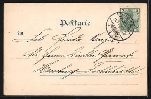 AK Warnemünde, Bismarckpromenade u. Seestrasse