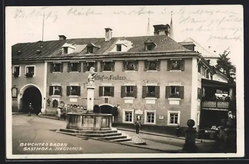 AK Berchtesgaden, Gasthof zum Neuhaus, Frontansicht