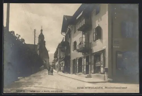 Foto-AK Berchtesgaden, Maximilianstrasse Ecke Griesstätter Strasse