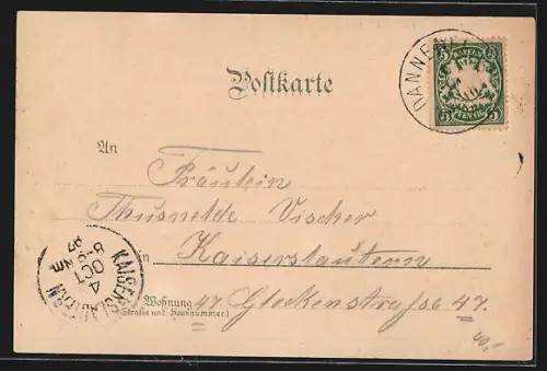 Lithographie Dannenfels am Donnersberg, Gasthaus Villa Donnersberg, Wacht am Rhein, Gasthof Waldhaus, Ludwigs-Thurm