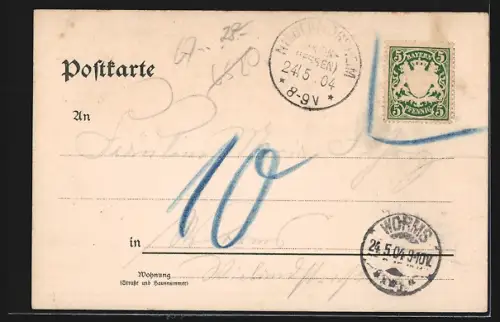 Lithographie Donnersberg, Villa Donnersberg, Moltkefels, Ludwigs-Thurm