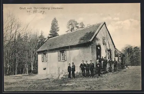 AK Donnersberg / Dannenfels, Waldhaus vom Weg aus gesehen