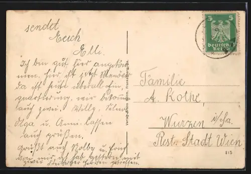 AK Hallbach i. Sa., Strassenpartie bei Seyfert`s Gasthof