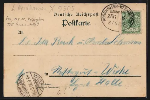 Lithographie Ilfeld a. H., Restaurant und Logierhaus Netzkater