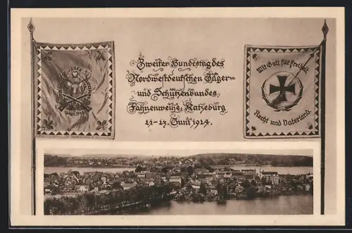 AK Ratzeburg, 2. Bundesstag des Nordwestdeutschen Jäger-und Schützenbundes Fahnenweihe 1924