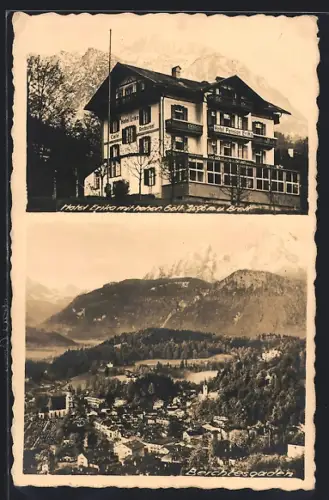 AK Berchtesgaden, Hotel Erika mit hohen Gölt