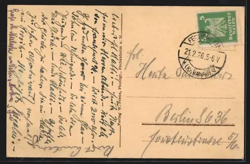 AK Fechenheim / Frankfurt, Hotel-Restaurant Zur Post