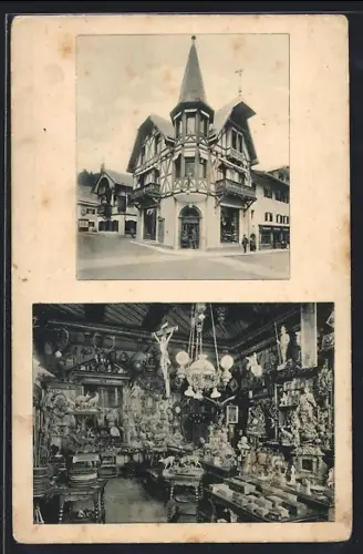 AK Berchtesgaden, Stefan Zechmeister, Hof-Bildhauerei Poststrasse 58