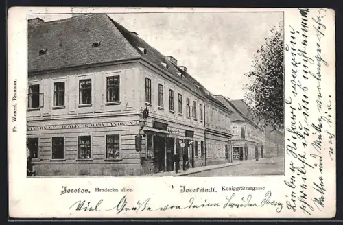 AK Josefov, Weinhandlung in der Königgrätzergasse