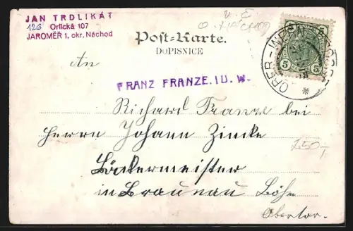 AK Josefov, Weinhandlung in der Königgrätzergasse