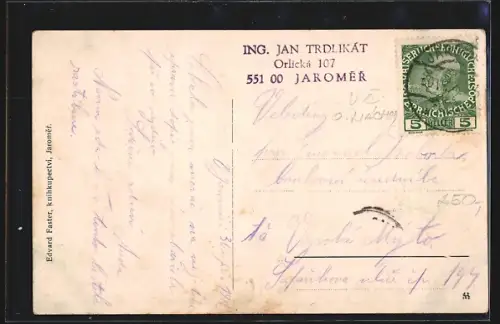 AK Josefstadt / Josefov / Jaromer, Trida Svatopluka Cecha