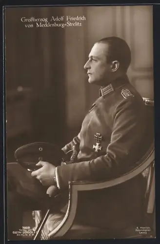 AK Grossherzog Adolf Friedrich von Mecklenburg-Strelitz im Profil