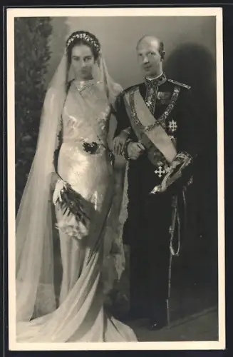 Foto-AK Herzog Evgenio von Ancona und seine Braut