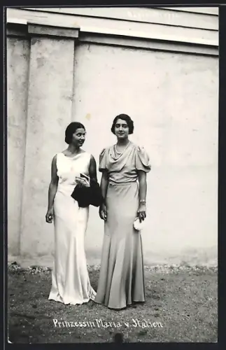 AK Prinzessin Maria von Italien in elegantem Kleid