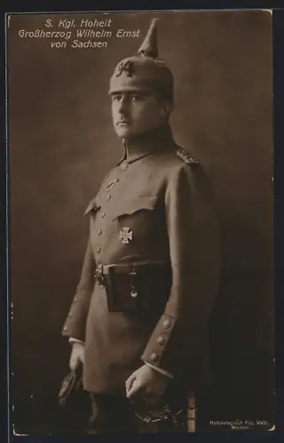AK Grossherzog Wilhelm Ernst von Sachsen in Uniform