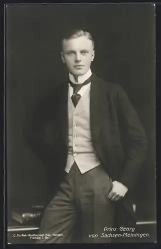 AK Prinz Georg von Sachsen-Meiningen im Anzug