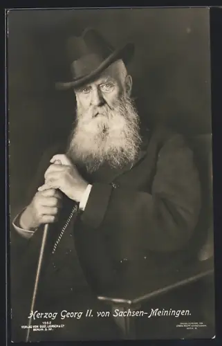 AK Portrait vom Herzog Georg II. von Sachsen-Meiningen