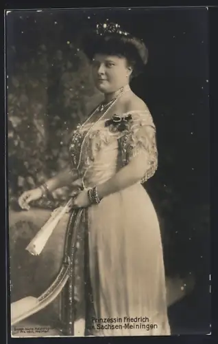 AK Prinzessin Friedrich von Sachsen-Meiningen im Porträt