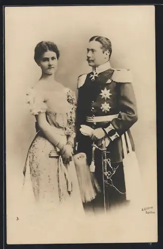 AK Grossherzog Wilhelm Ernst von Sachsen-Weimar-Eisenach mit seiner Gemahlin