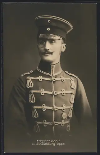 AK Erbprinz Adolf von Schaumburg-Lippe in Uniform