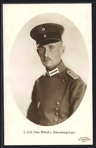 AK S. H. D. Prinz Wolrad zu Schaumburg-Lippe in Uniform