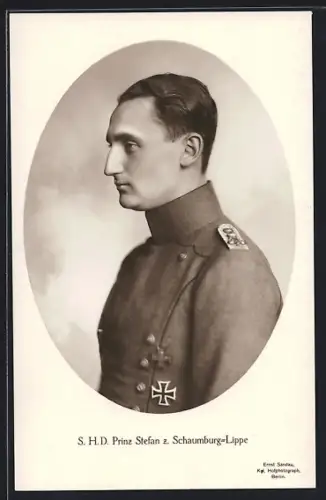 AK Prinz Stefan zu Schaumburg-Lippe in Uniform
