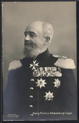 AK Georg, Fürst von Schaumburg-Lippe in Uniform