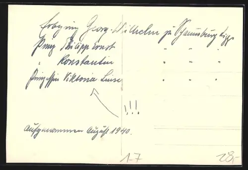 AK Erbprinz Georg Wilhelm, Prinz Philipp Ernst, Prinz Konstantin, Prinzessin Viktoria Luise von Schaumburg-Lippe