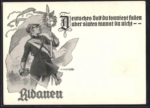 AK Wien, Studentenwappen der Aldania, Student m. Degen
