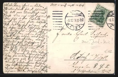 AK Leipzig, Von der Löwenjagd in der Nacht vom 19. zum 20. Oktober 1913
