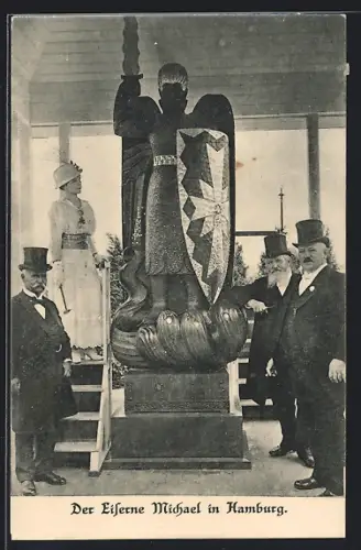 AK Hamburg-Neustadt, Der Eiserne Michael, Nagelung für die Kriegshilfe