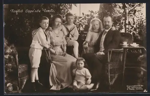 AK Die Fürstlich Lipp`sche Familie