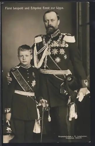 AK Fürst Leopold und Erbprinz Ernst zur Lippe