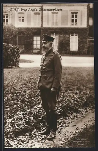 AK Prinz Adolf zu Schaumburg-Lippe in Uniform