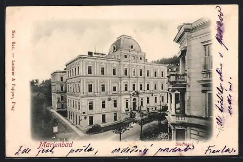 AK Marienbad, Blick auf das Stadthaus