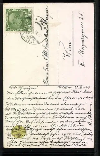 Künstler-AK Kaiser Wilhelm II. als Feldherr