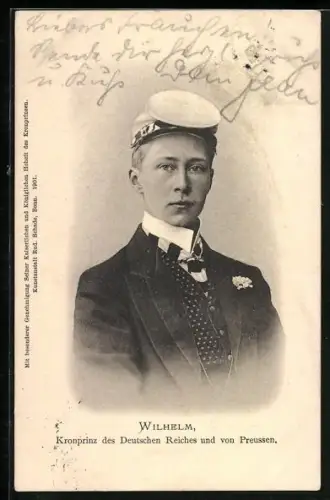 AK Kronprinz Wilhelm von Preussen als Student