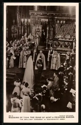 AK London, Wedding of The Duke of Kent & Princess Marina, The Brilliant Ceremony in Westminster Abbey, Hochzeit