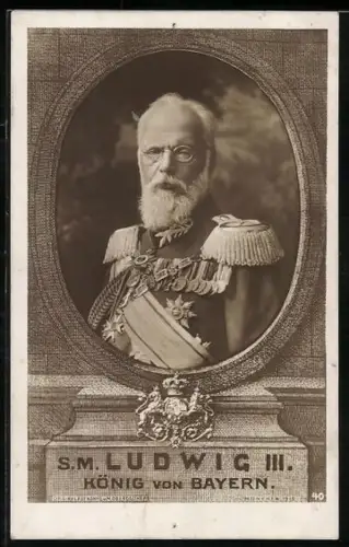 AK Ludwig Prinzregent von Bayern in Uniform