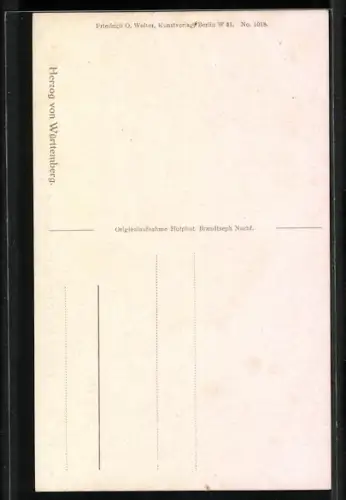 AK Porträt Herzog Albrecht von Württemberg in Uniform