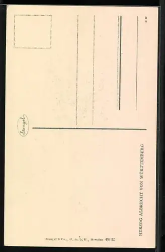 AK Portrait Herzog Albrecht von Württemberg in Uniform