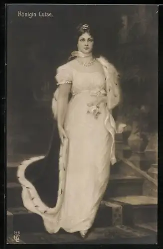 AK Portrait von Königin Luise von Preussen in edler Kleidung