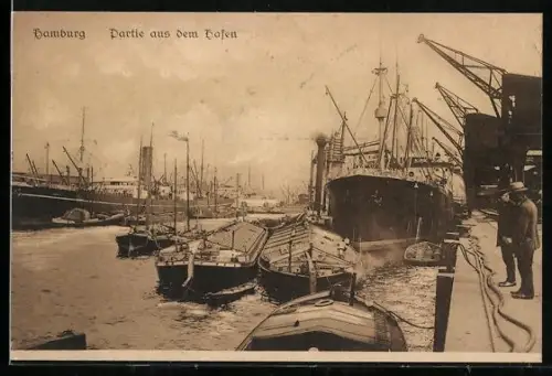 AK Hamburg, Partie aus dem Hafen