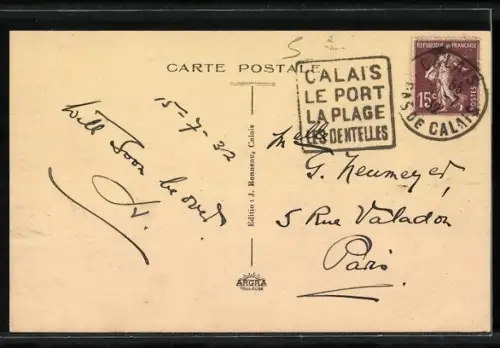 AK Calais, Un coin du Port