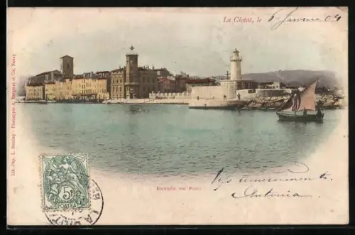 AK La Ciotat, Entrée du Port